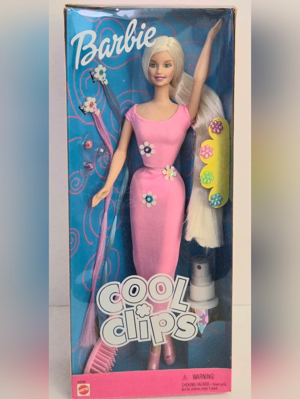 2001 MATTEL COOL CLIPS BARBIE NRFB